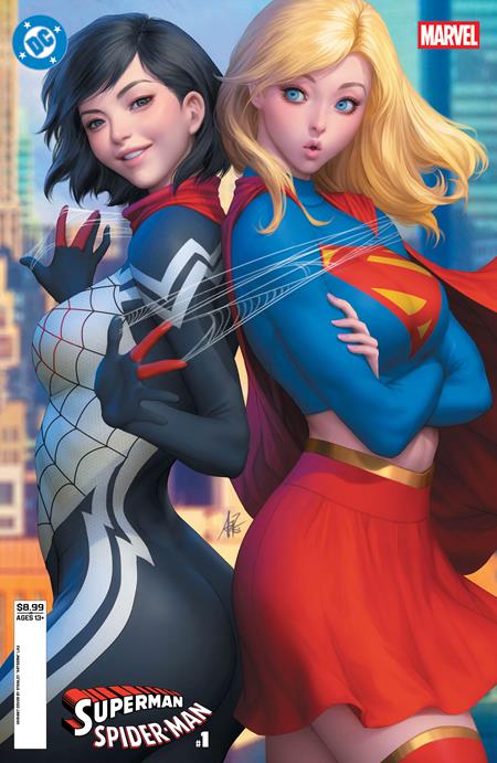 DC MARVEL SUPERMAN SPIDER-MAN #1 (ONE SHOT) CVR M STANLEY ARTGERM LAU SUPERGIRL & SILK CARD STOCK VAR (3/25/2026)