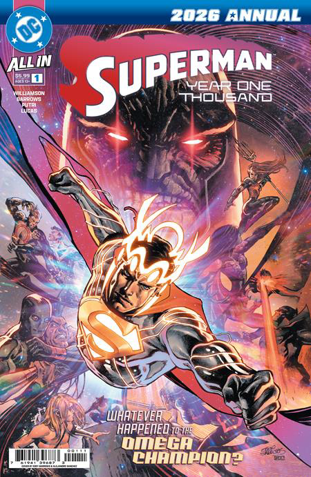 SUPERMAN ANNUAL YEAR ONE THOUSAND #1 (ONE SHOT) CVR A EDDY BARROWS (DC K.O.) (7/29/2026)