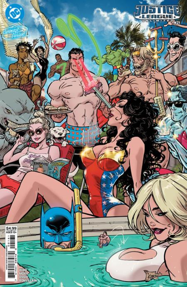 JUSTICE LEAGUE UNLIMITED #21 CVR F KAARE ANDREWS SWIMSUIT CARD STOCK VAR (7/22/2026)