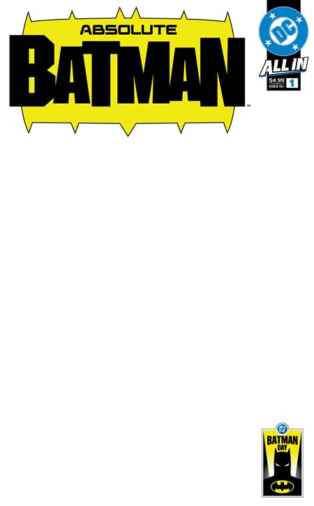 BATMAN DAY 2025 - ABSOLUTE BATMAN #1 CVR C BLANK VAR (9/20/2025)