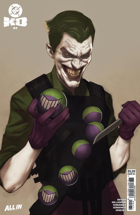 DC K.O. #4 (OF 5) CVR H BEN OLIVER FACE-OFF CARD STOCK VAR (2/11/2026)