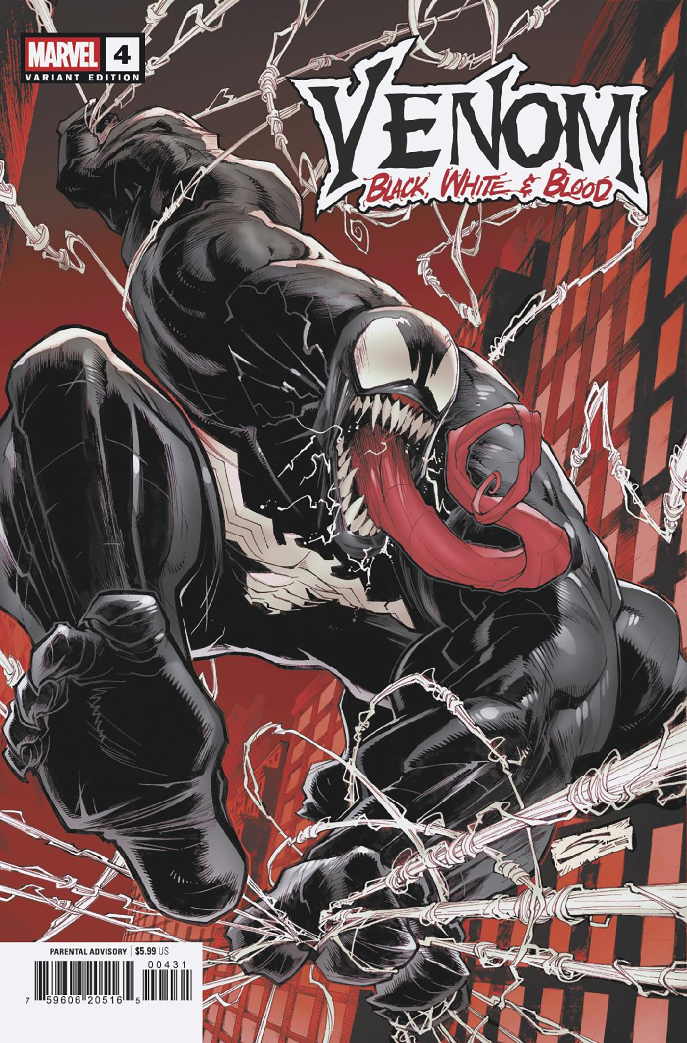 VENOM: BLACK, WHITE & BLOOD #4 GERARDO SANDOVAL VARIANT (11/26/2025)