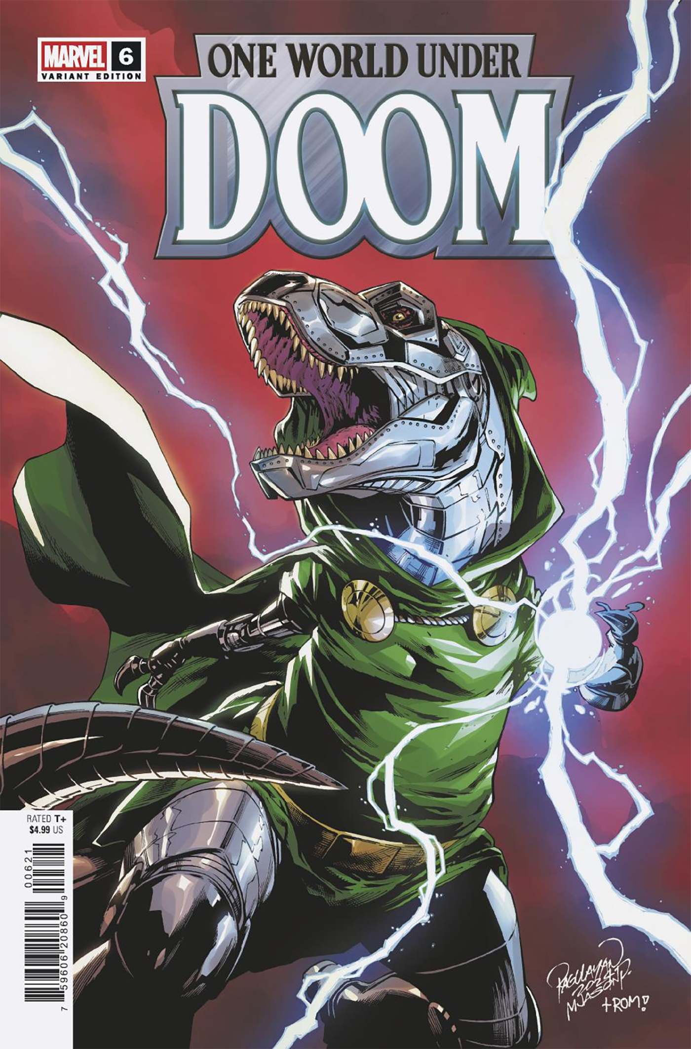 ONE WORLD UNDER DOOM #6 CARLO PAGULAYAN DOOMASAUR VARIANT (8/6/2025)