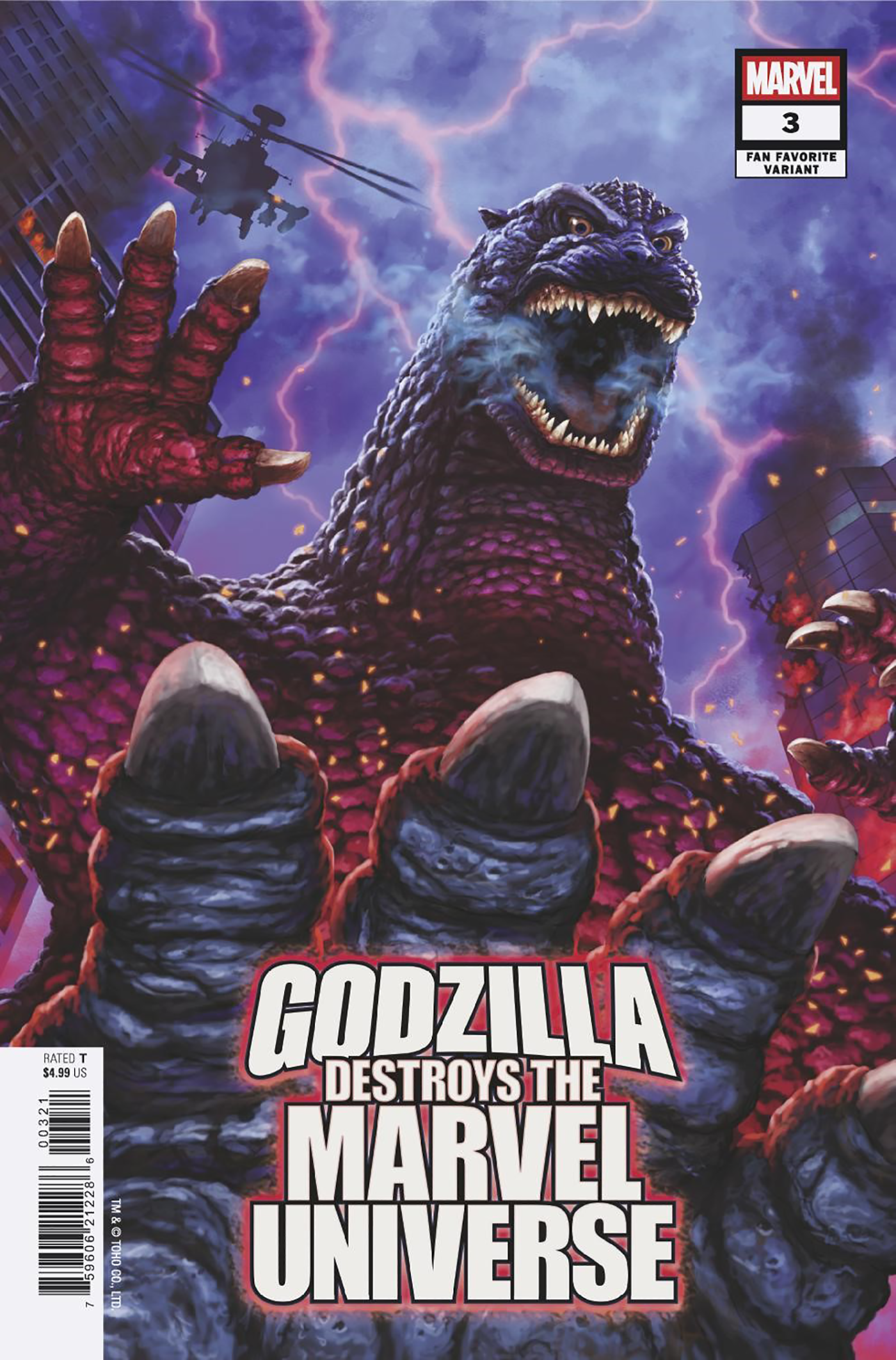 GODZILLA DESTROYS THE MARVEL UNIVERSE #3 KAIDA YUJI FAN FAVORITE VARIANT (9/24/2025)