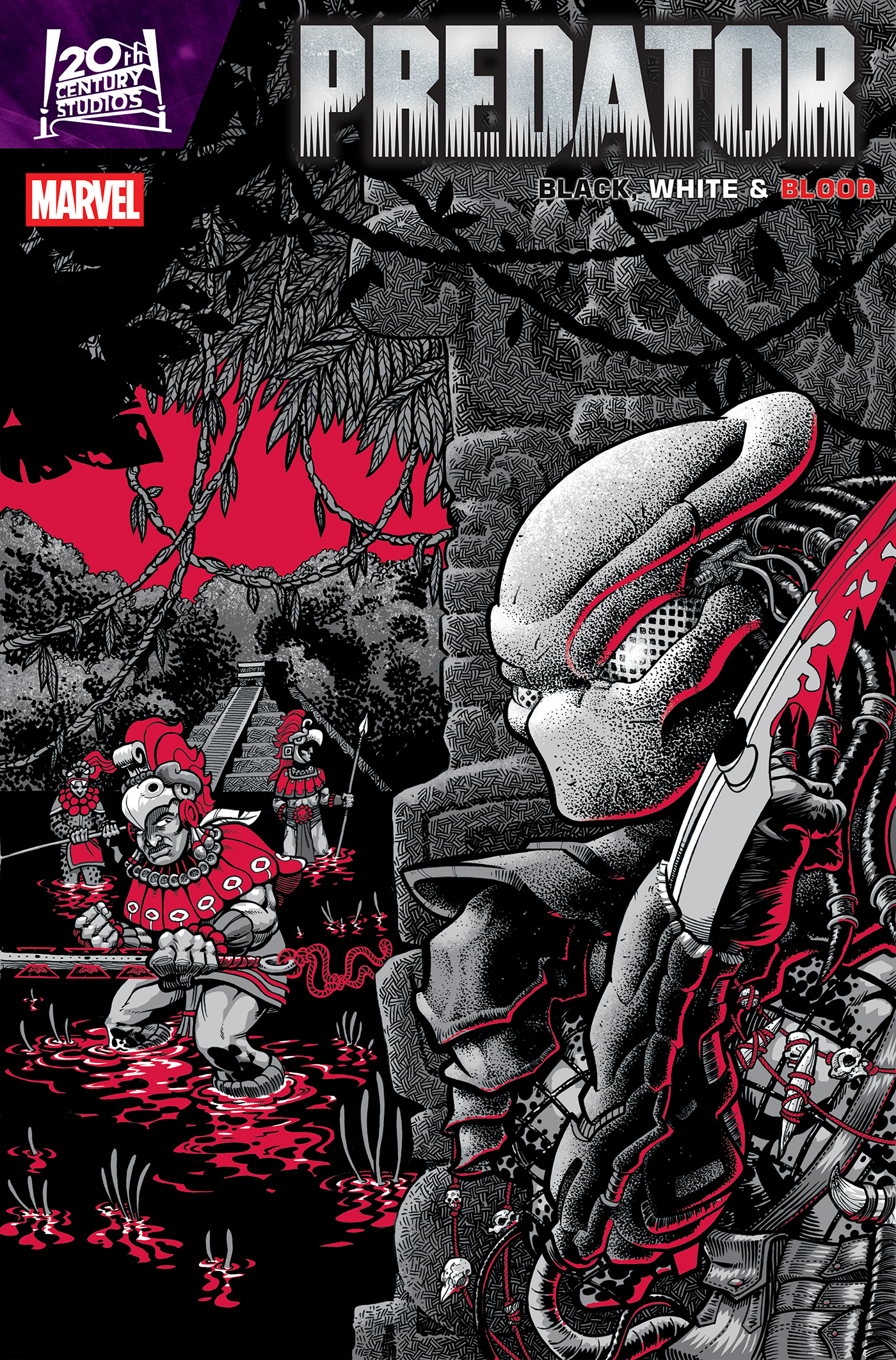 PREDATOR: BLACK, WHITE & BLOOD #2 GONZO VARIANT (8/27/2025)