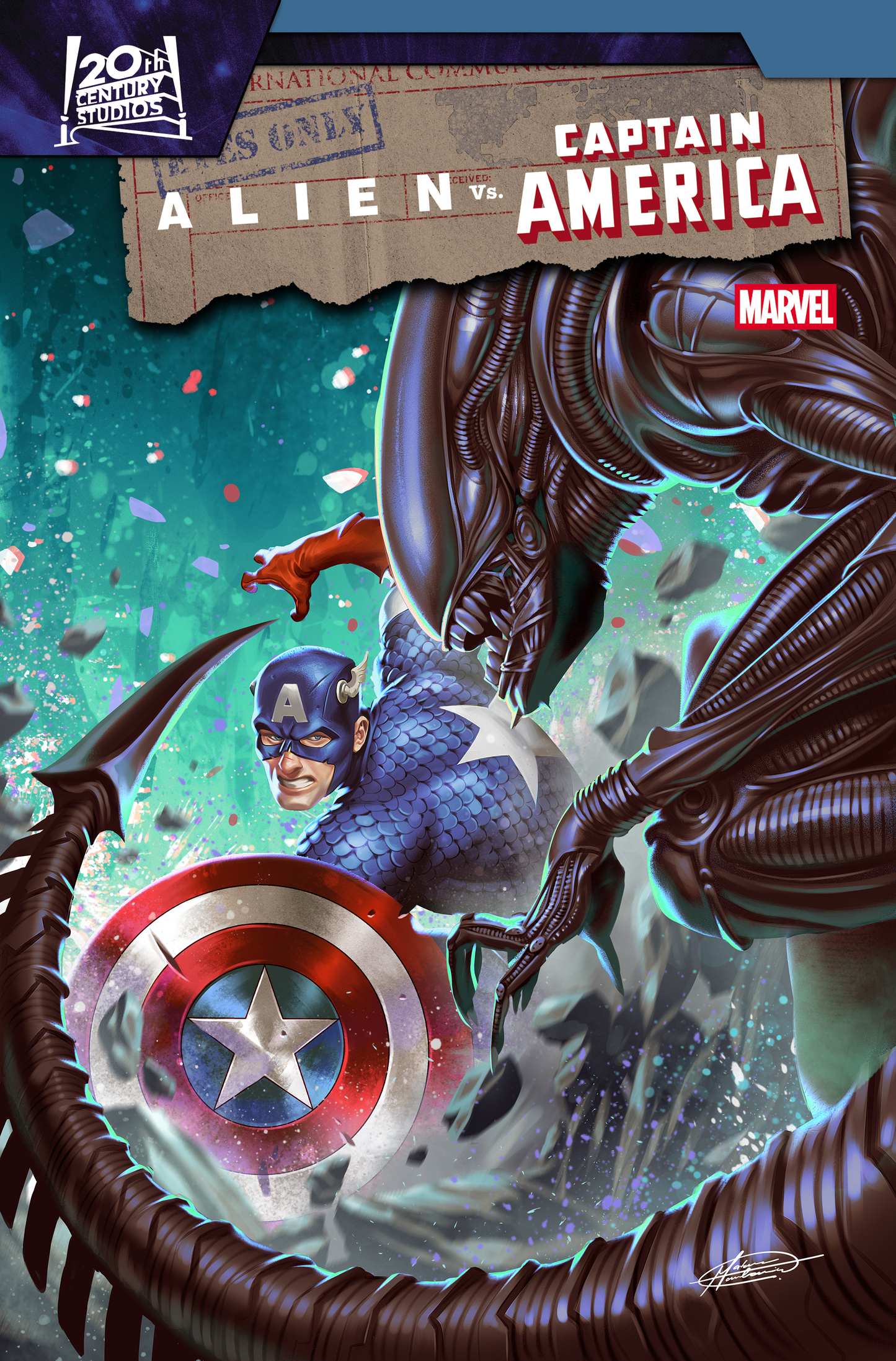 ALIEN VS. CAPTAIN AMERICA #4 MATEUS MANHANINI VARIANT (2/11/2026)