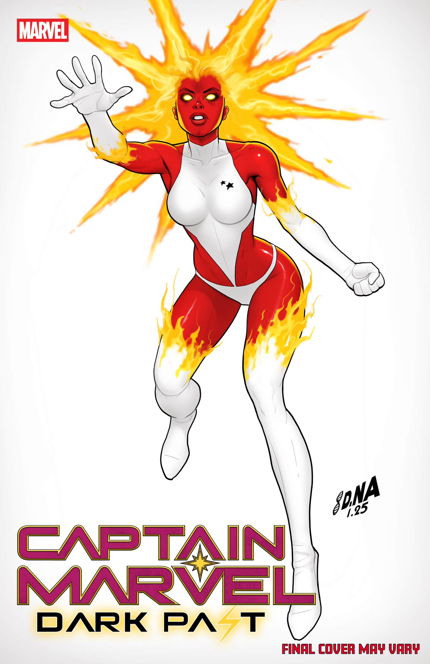 CAPTAIN MARVEL: DARK PAST #1 DAVID NAKAYAMA COLOR BLOCK WHITE VARIANT (4/1/2026)