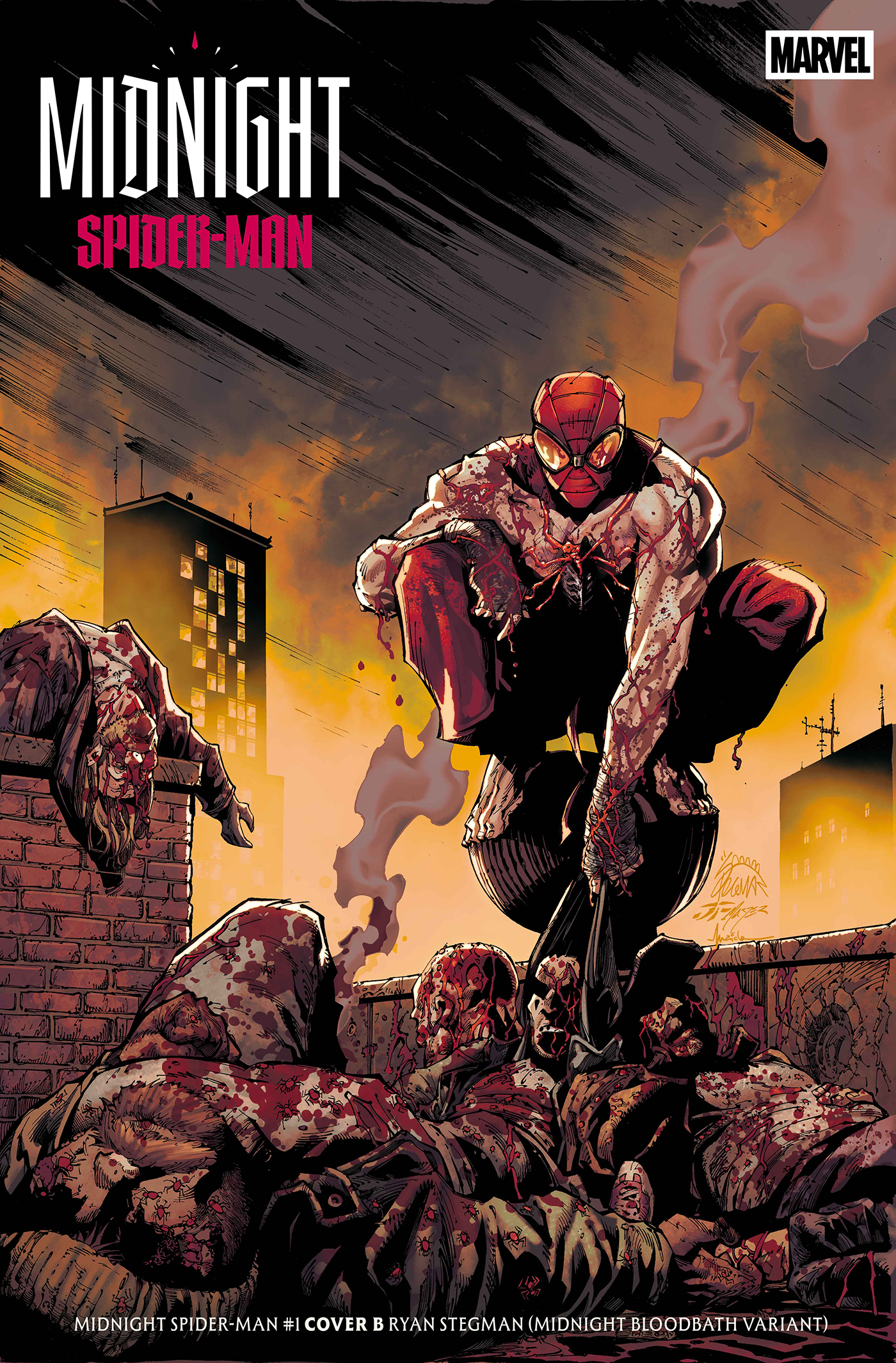 MIDNIGHT SPIDER-MAN #1 COVER B RYAN STEGMAN MIDNIGHT BLOODBATH VARIANT (10/7/2026)