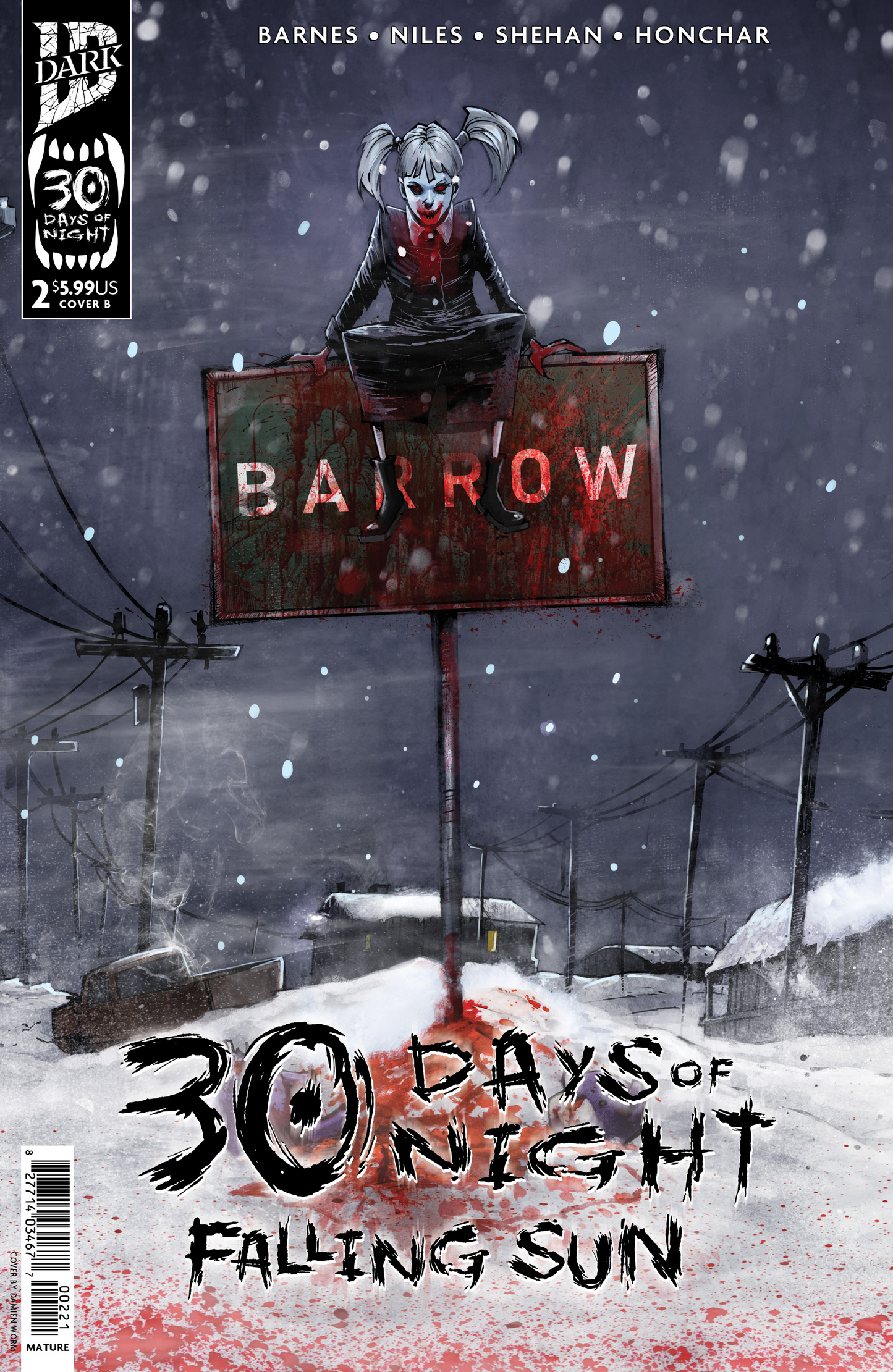 30 Days of Night: Falling Sun #2 Variant B (Damien Worm) (12/17/2025)