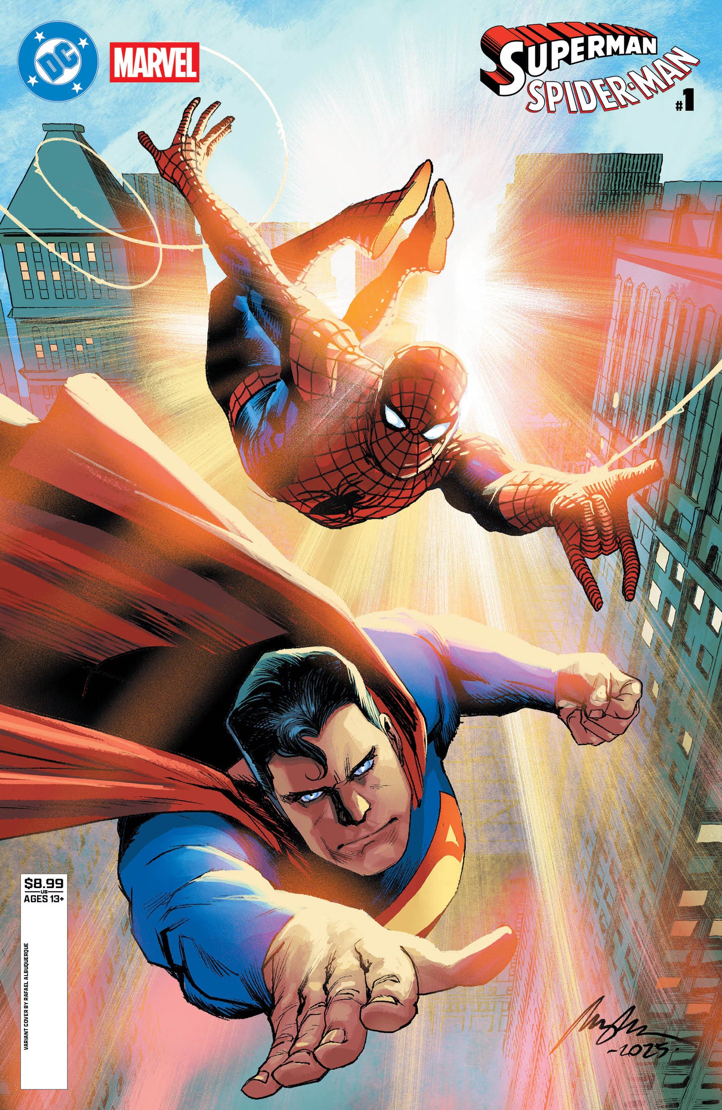 DC MARVEL SUPERMAN SPIDER-MAN #1 (ONE SHOT) CVR C RAFAEL ALBUQUERQUE CARD STOCK VAR (3/25/2026)