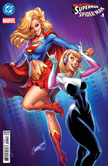 DC MARVEL SUPERMAN SPIDER-MAN #1 (ONE SHOT) CVR N J SCOTT CAMPBELL CARD STOCK VAR (3/25/2026)