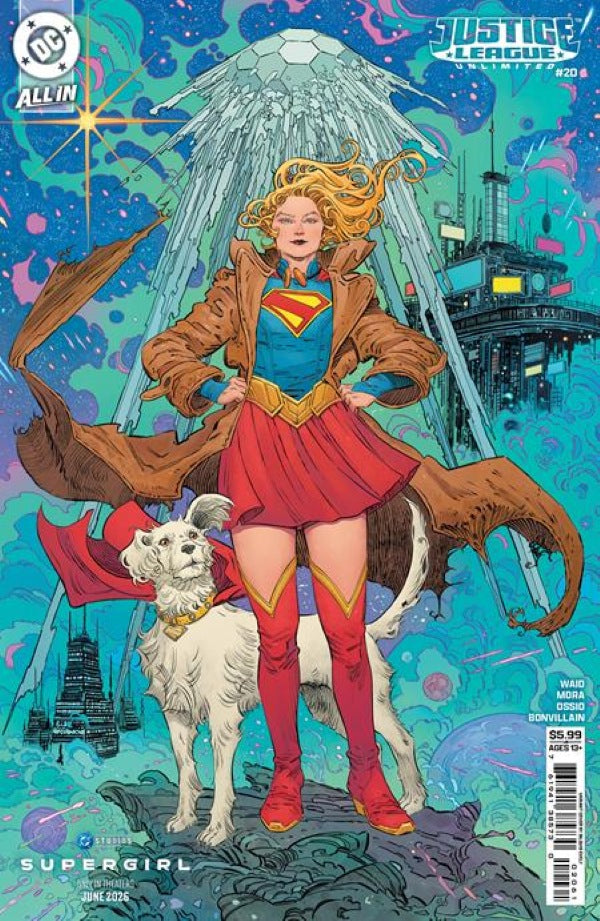 JUSTICE LEAGUE UNLIMITED #20 CVR F BILQUIS EVELY SUPERGIRL MOVIE CARD STOCK VAR (6/24/2026)