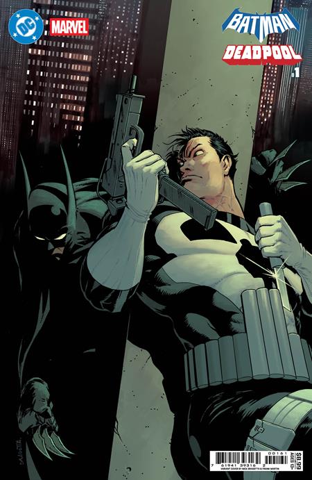DC MARVEL BATMAN DEADPOOL #1 (ONE SHOT) CVR G NICK DRAGOTTA BATMAN PUNISHER CARD STOCK VAR (11/19/2025)
