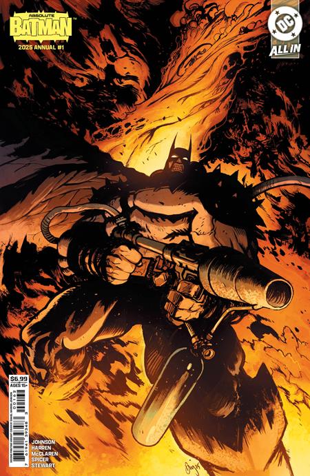 ABSOLUTE BATMAN 2025 ANNUAL #1 (ONE SHOT) Second Printing Cvr B Daniel Warren Johnson Flamethrower Card Stock Var (1/21/2026)