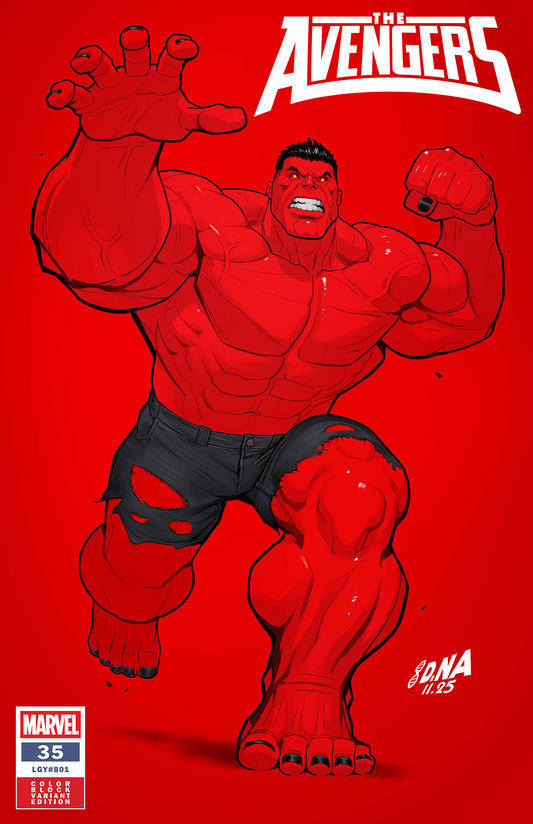 AVENGERS #35 DAVID NAKAYAMA COLOR BLOCK RED VARIANT (2/4/2026)