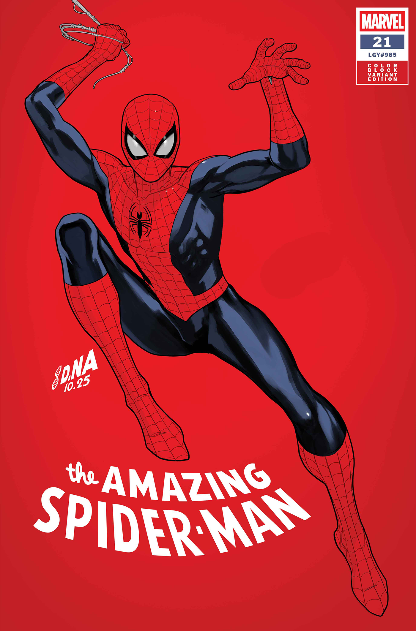 AMAZING SPIDER-MAN #21 DAVID NAKAYAMA COLOR BLOCK RED VARIANT (2/4/2026)
