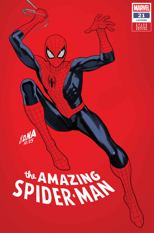 AMAZING SPIDER-MAN #21 DAVID NAKAYAMA COLOR BLOCK RED VARIANT (2/4/2026)