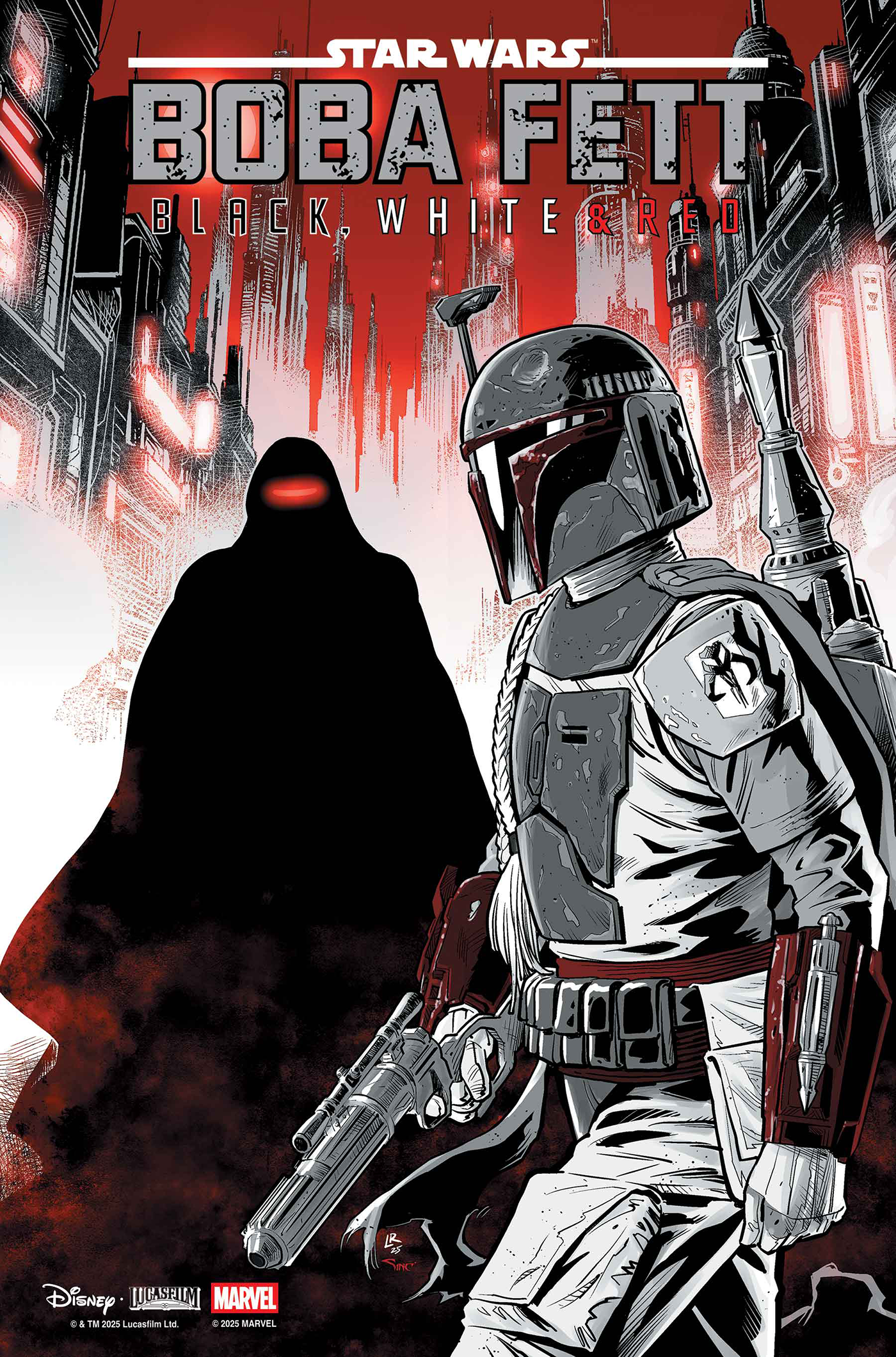 STAR WARS: BOBA FETT - BLACK, WHITE & RED #4 LUKE ROSS VARIANT (12/31/2025)