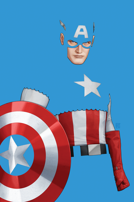 CAPTAIN AMERICA #2 JOHN TYLER CHRISTOPHER NEGATIVE SPACE VIRGIN VARIANT (8/6/2025)