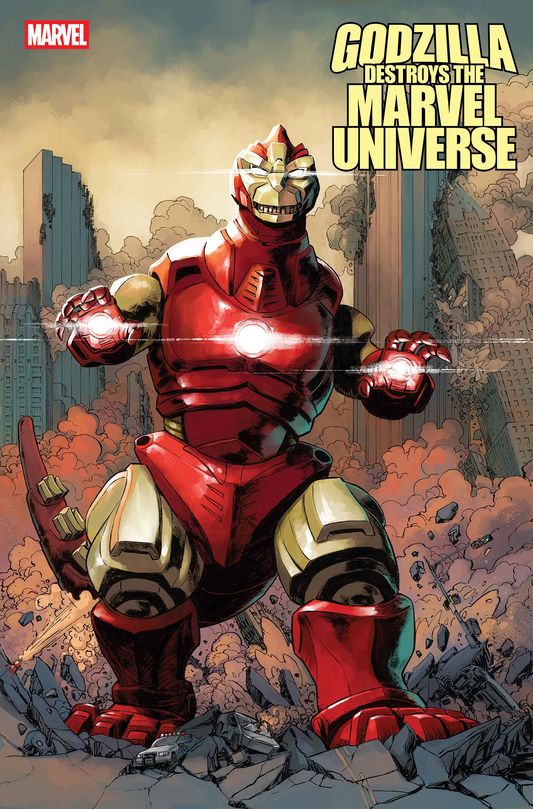 GODZILLA DESTROYS THE MARVEL UNIVERSE #3 DAVE WACHTER MARVELIZED IRON MAN-ZILLA VARIANT (9/24/2025)