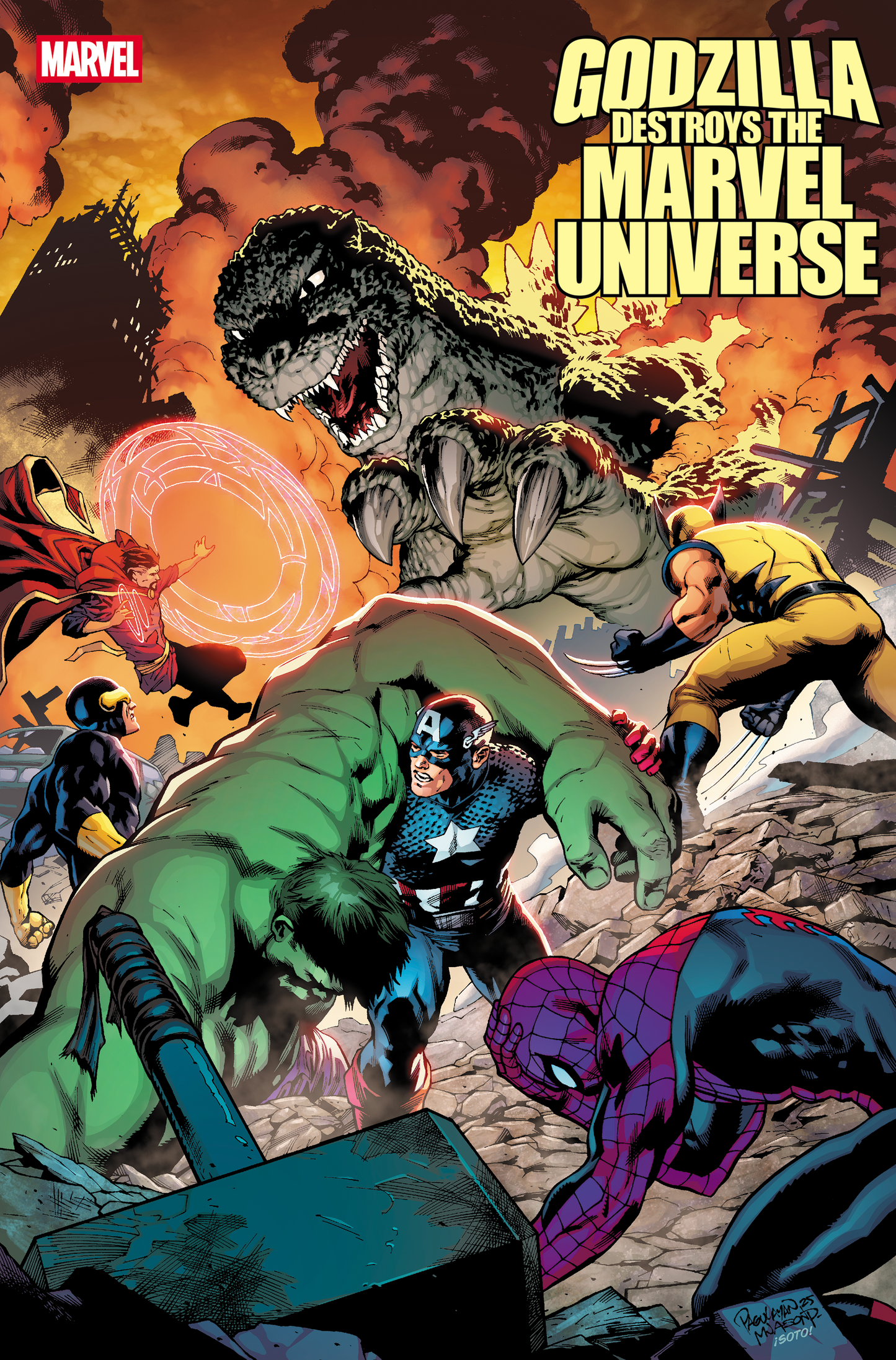 GODZILLA DESTROYS THE MARVEL UNIVERSE #5 CARLO PAGULAYAN FAN FAVORITE VARIANT (11/19/2025)