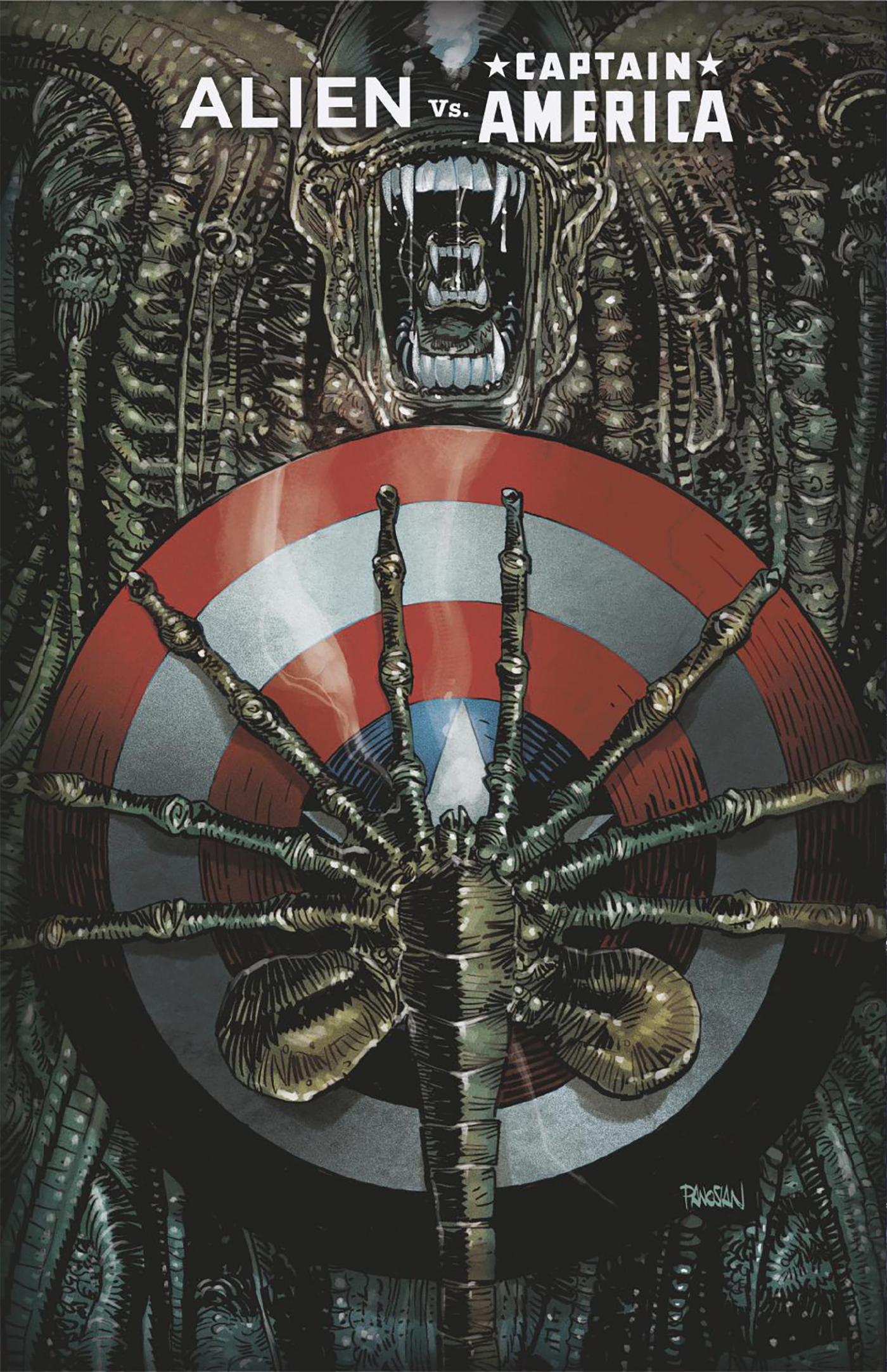 ALIEN VS. CAPTAIN AMERICA #1 DAN PANOSIAN FOIL VARIANT (11/5/2025)