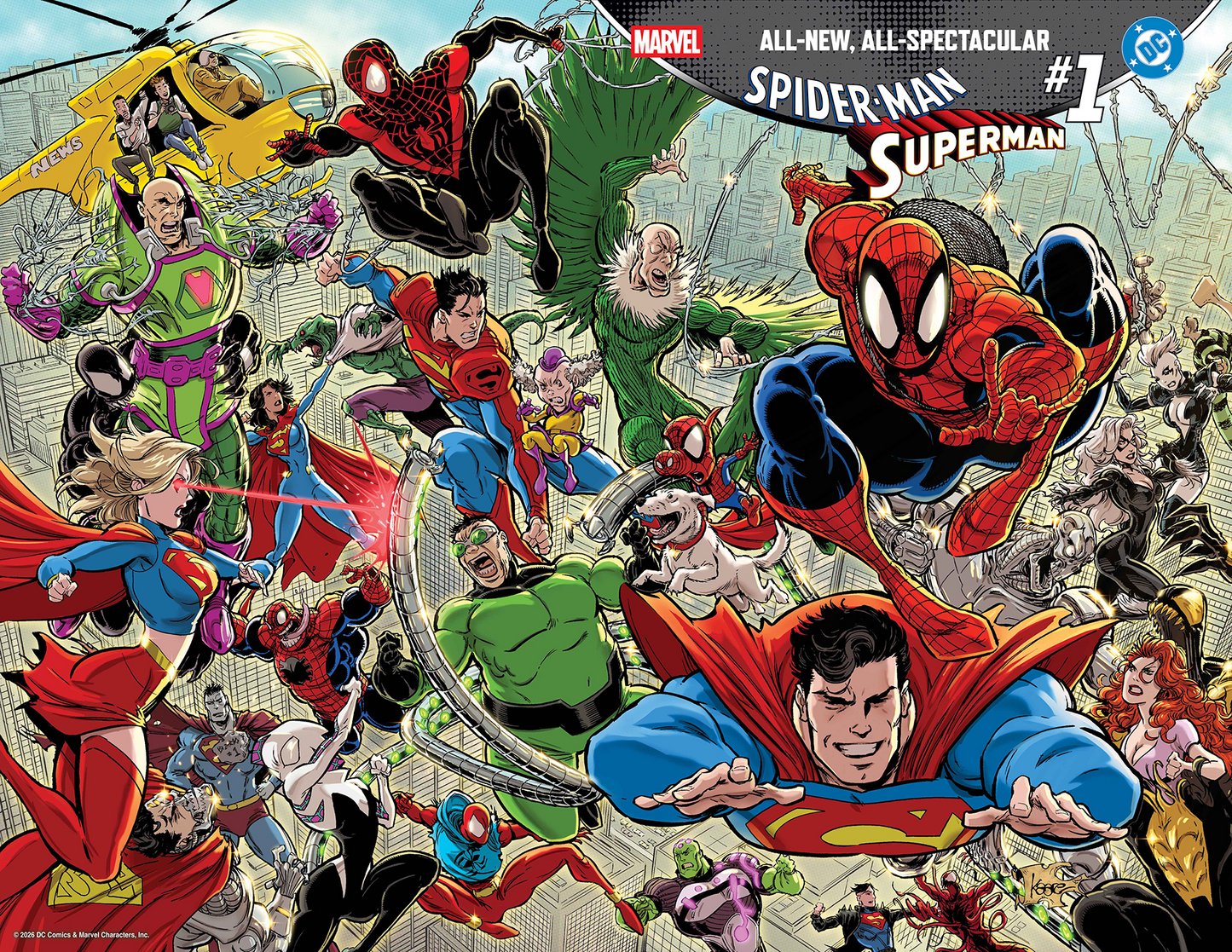 MARVEL/DC: SPIDER-MAN/SUPERMAN #1 KAARE ANDREWS WRAPAROUND VARIANT (4/22/2026)