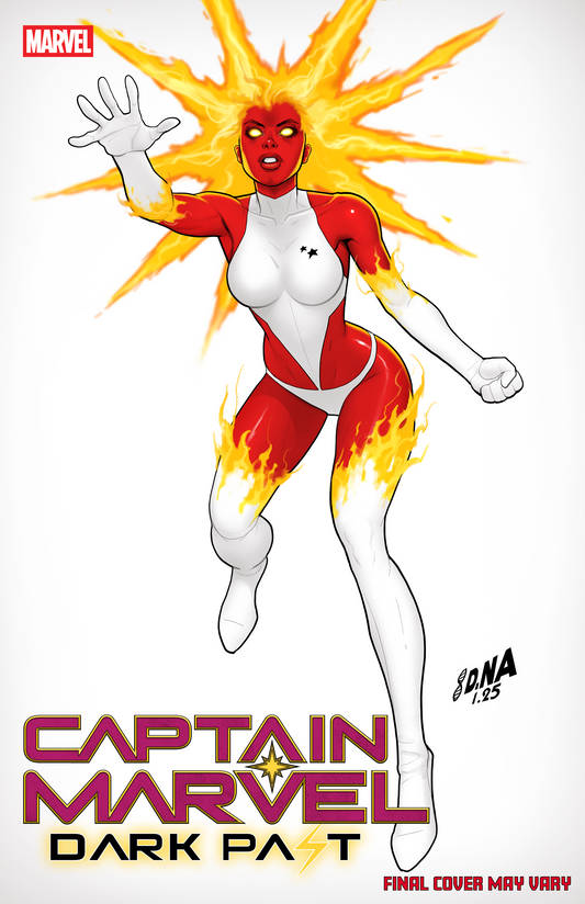 CAPTAIN MARVEL: DARK PAST #1 DAVID NAKAYAMA COLOR BLOCK WHITE VARIANT (4/1/2026)