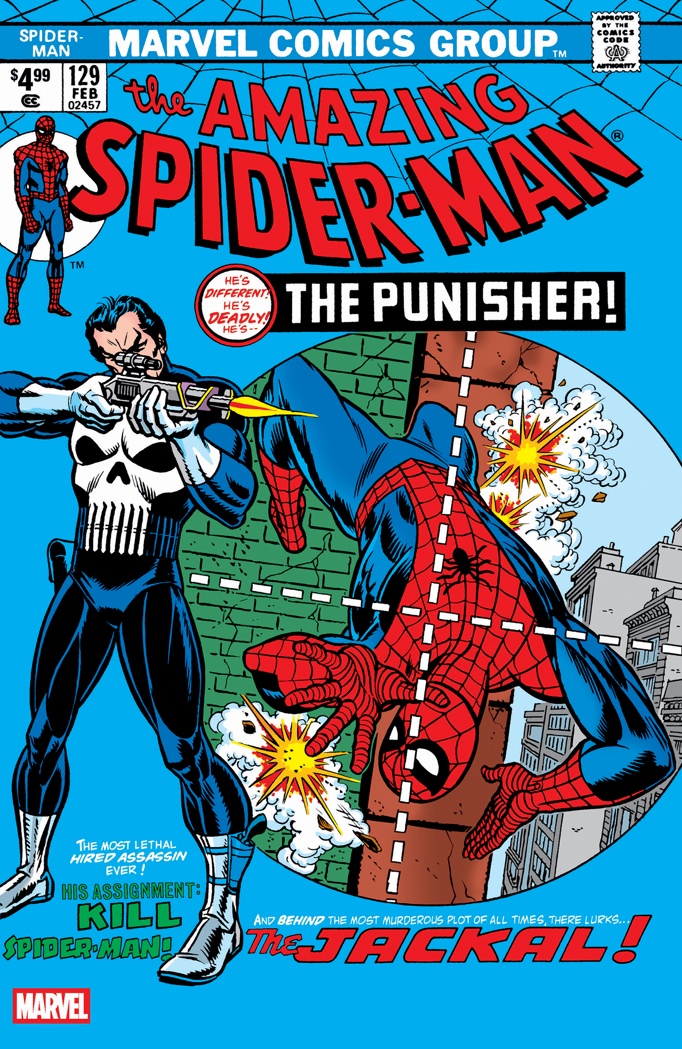 AMAZING SPIDER-MAN #129 FACSIMILE EDITION BLUE FOIL VARIANT [NEW PRINTING 2] (7/8/2026)