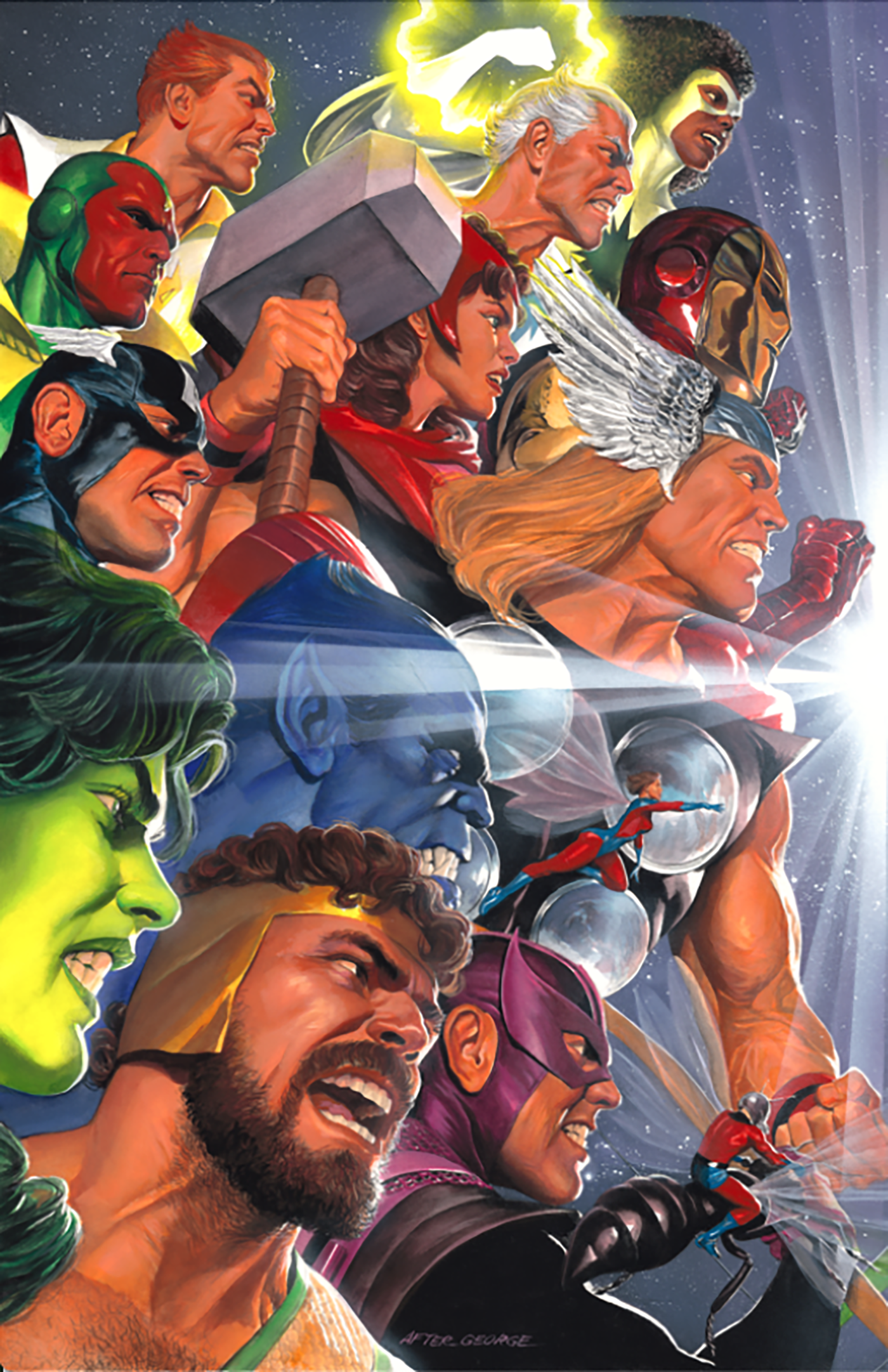 JLA/AVENGERS #3 FACSIMILE EDITION ALEX ROSS 2-PART CONNECTING VARIANT A (7/22/2026)