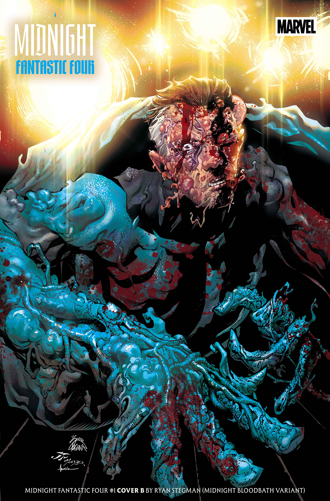 MIDNIGHT FANTASTIC FOUR #1 COVER B RYAN STEGMAN MIDNIGHT BLOODBATH VARIANT (10/7/2026)