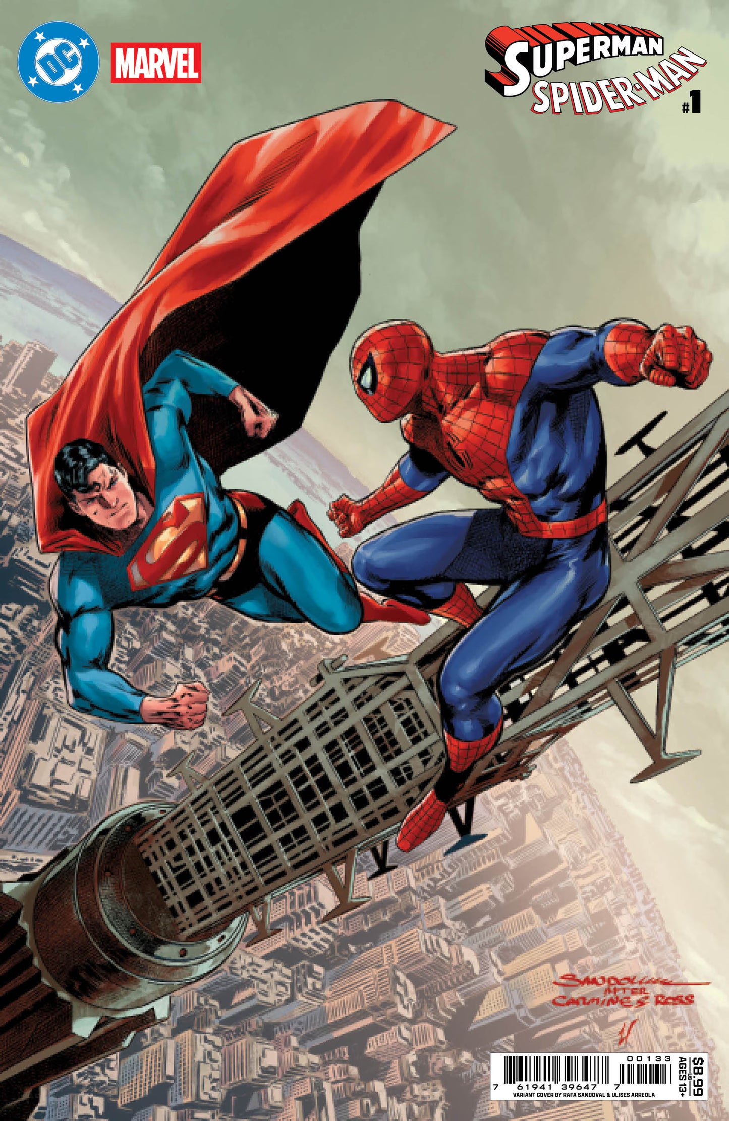 DC MARVEL SUPERMAN SPIDER-MAN #1 (ONE SHOT) CVR S RAFA SANDOVAL CARD STOCK VAR (3/25/2026)