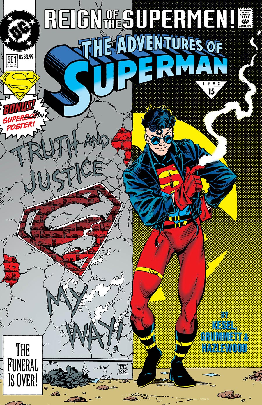Adventures of Superman #501 Facsimile Edition Cover A by Tom Grummett