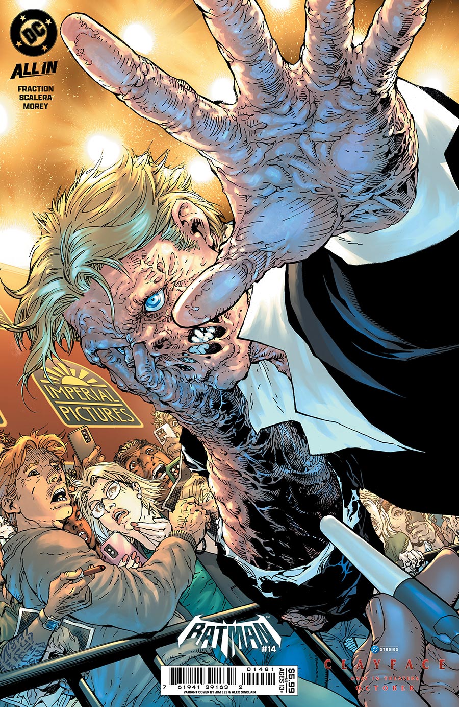 Batman #14 Cover G Jim Lee Clayface Movie Card Stock Variant