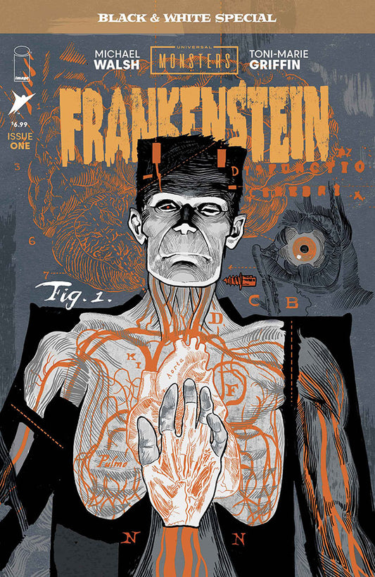 UNIVERSAL MONSTERS FRANKENSTEIN B&W SPECIAL #1 (OF 2) CVR A MICHAEL WALSH (10/14/2026)